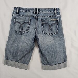 Calvin Klein Jean Shorts Size 28/6‎ Longer Cuffed Boyfriend Denim Shorts